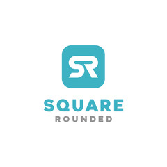 Obraz premium Rounded Square with Initial SR for apps logo design inspiration