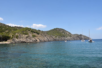 Fototapeta na wymiar beach of Cala Taballera, Cap de Creus, Costa Brava, Girona province, Catalonia, Spain
