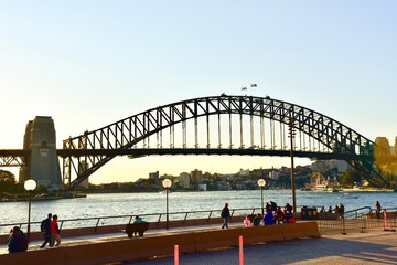 Obraz premium View of Sydney Harbour Bridge During Sunset