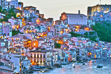 The city of Scilla in the Province of Reggio Calabria, Italy - obrazy, fototapety, plakaty