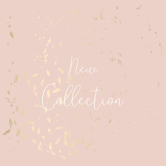 Worn Marble Gold and Pastel advertising background. Fashion artistic template for new collection sign board or sale banner design. Trendy chic and vintage old textures