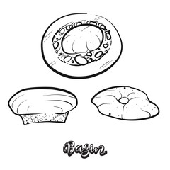 Hand drawn sketch of Bazin bread