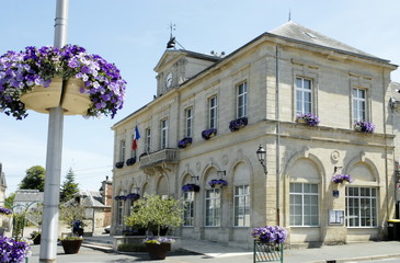 Ville du Molay-Littry, l'Hôtel de Ville, département du Calvados, Normandie, France