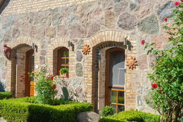 Fototapeta na wymiar Facade of a historic house in Putgarten