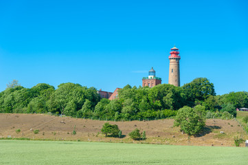 Landscape with Schinkelturm tower and new lighthouse at Cape Arkona