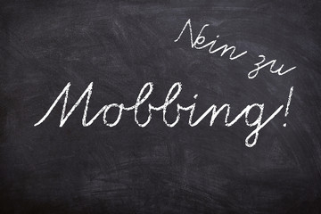 Obraz premium nein zu Mobbing