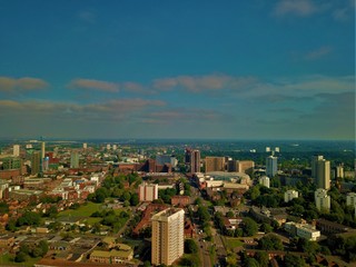 Aerial photo of Birmingham suburbs