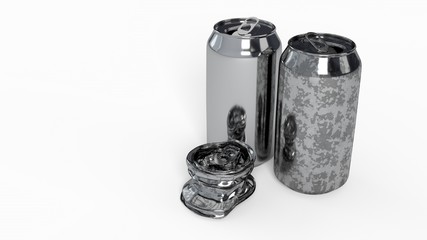 Beverage dirty new crushed of background, 3d render