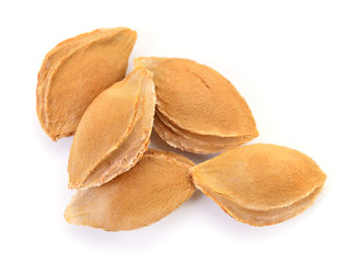 Apricot kernel isolated.