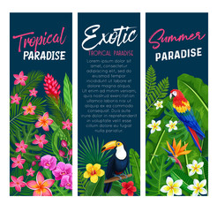 Vector tropical banners