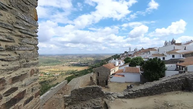 Panoramic view Village of Monsaraz in Portugal