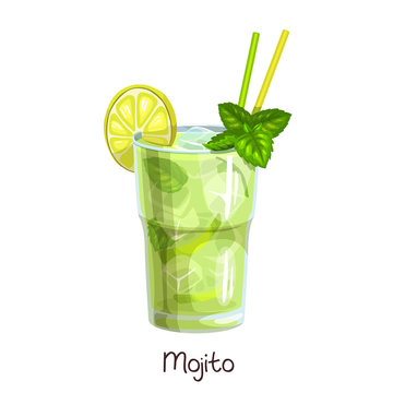 glass mojito cocktail