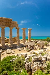 Fotobehang Griekse tempel van Selinunte, Sicilië, Italië © Pixelshop