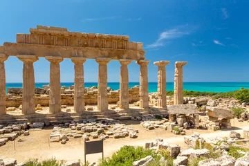 Foto op Plexiglas Griekse tempel van Selinunte, Sicilië, Italië © Pixelshop