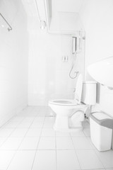 Naklejka na ściany i meble Clean white bathroom, interior Modern style