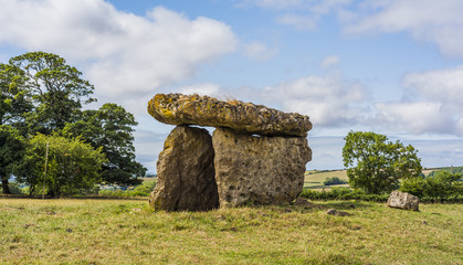 St. Lythans 6000 year old Burial Chamber, Vale of Glamorgan, Wales, UK