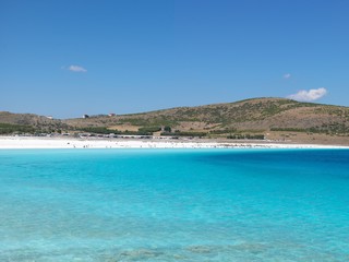 Salda lake beach in Burdur province of Turkey