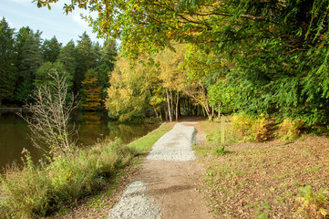 Picturesque autumn landscape in the English countryside.