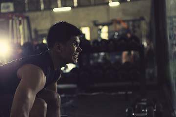 healthy people workout and building body at gym