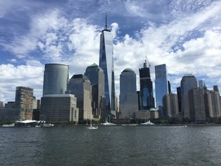 Fototapeta premium Blue Sky Over Manhattan