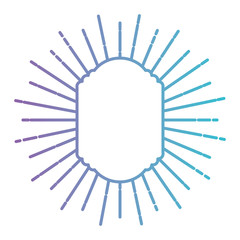 classic frame with burst vector illustration design