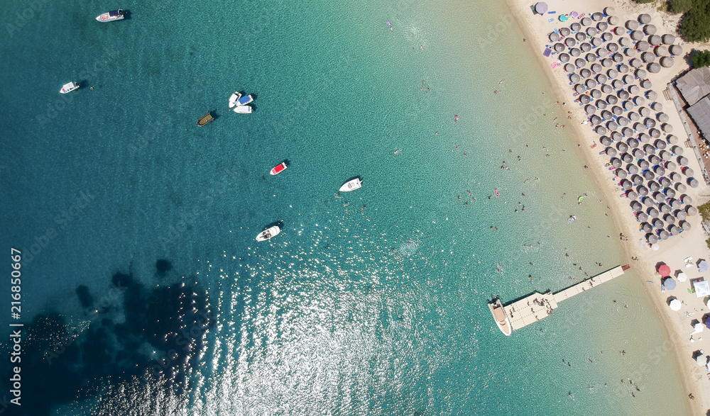 Wall mural Beach at Ammouliani island at Chalkidiki, Greece