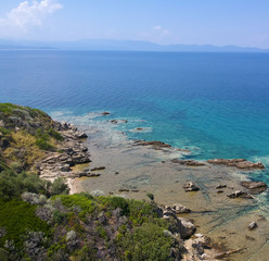 Fototapeta na wymiar View at Nea Roda at Chalkidiki, Greece