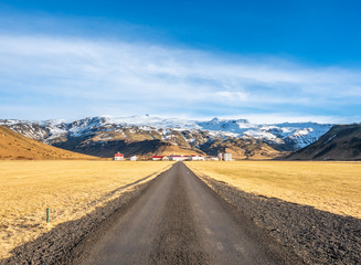 Rural road in Iceland