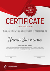 Certificate template design vector with non-vectorise text.