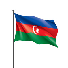 Azerbaijan flag, vector illustration