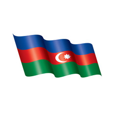 Azerbaijan flag, vector illustration