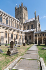 Wells cathedral courtyard graves