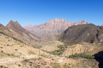 Village in the mountains of Wadi Bani Awf in Western Hajar - Oman