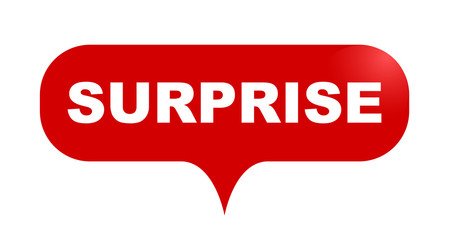 red vector bubble banner surprise