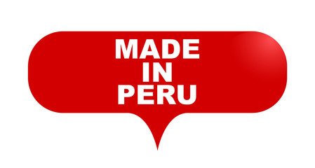 red vector bubble banner made in peru