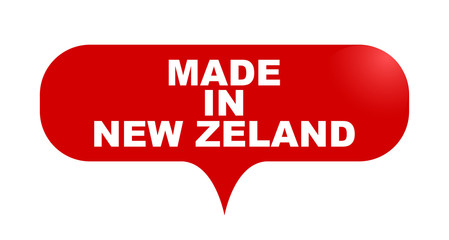 red vector bubble banner made in new zeland