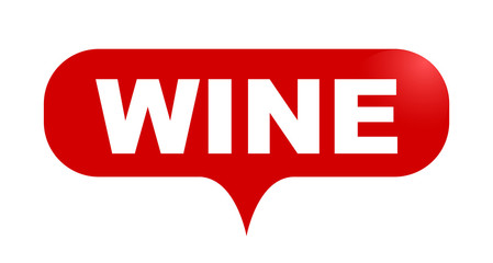 red vector bubble banner wine