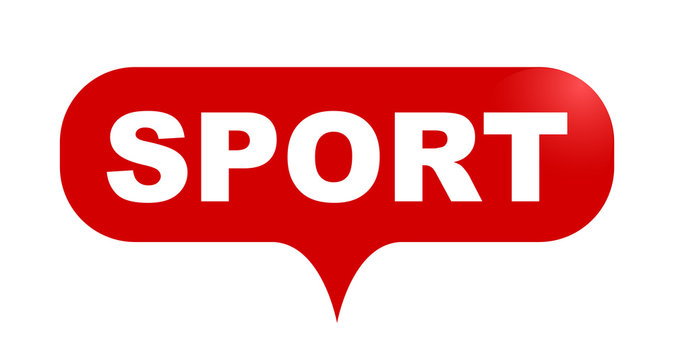red vector bubble banner sport