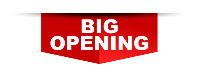red vector banner big opening