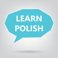 learn polish written on speech bubble- vector illustration