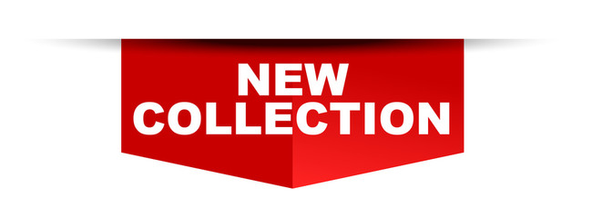 red vector banner new collection