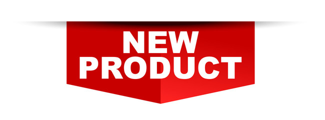 red vector banner new product