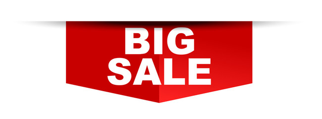 red vector banner big sale