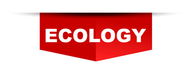red vector banner ecology