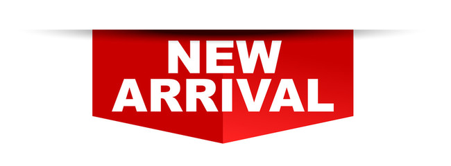 red vector banner new arrival