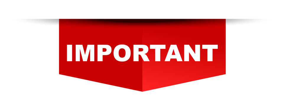 red vector banner important