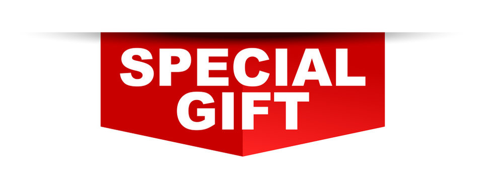 red vector banner special gift