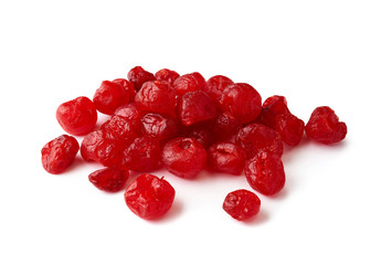 Dried sweet cherry isolated on white background