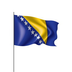 Bosnia and Herzegovina flag, vector illustration