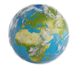 world planet earth Europe. elements of this image furnished by NASA 3d-illustration